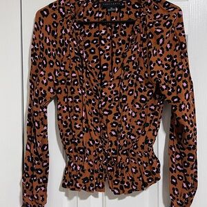 Sanctuary XS Animal Print Top